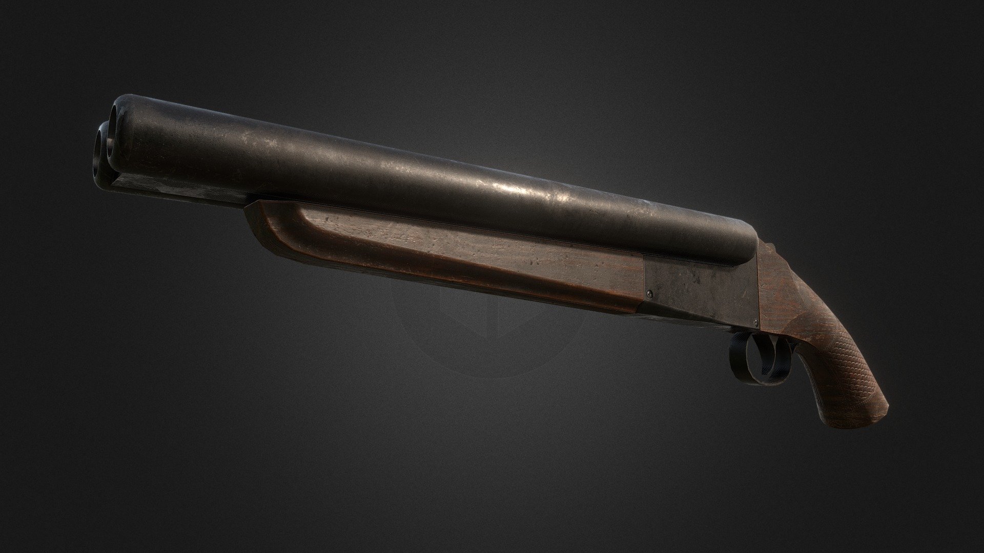 Sawed-Off Double Barrel Shotgun | Low Poly - Download Free 3D model by ...
