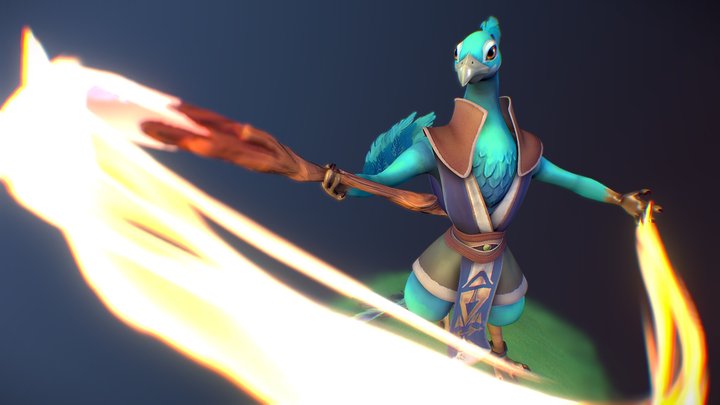 Aarakocra Mage from Dungeons and Dragons 3D Model