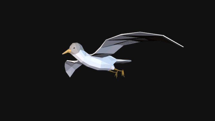 LowPoly Bird 3D Model
