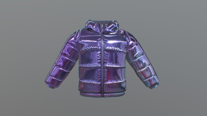 Holographic Puffer Jacket 3D Model