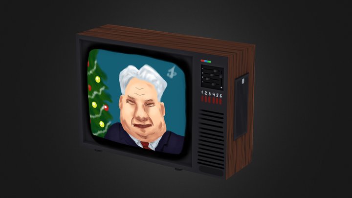 New Year TV in Russia 3D Model