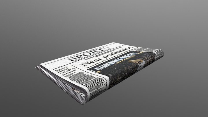 Folded Newspaper 3D Model