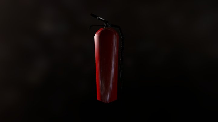 Low Poly Extinguisher 3D Model