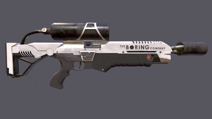 Boring Company Flamethrower - WIP game res model 3D Model