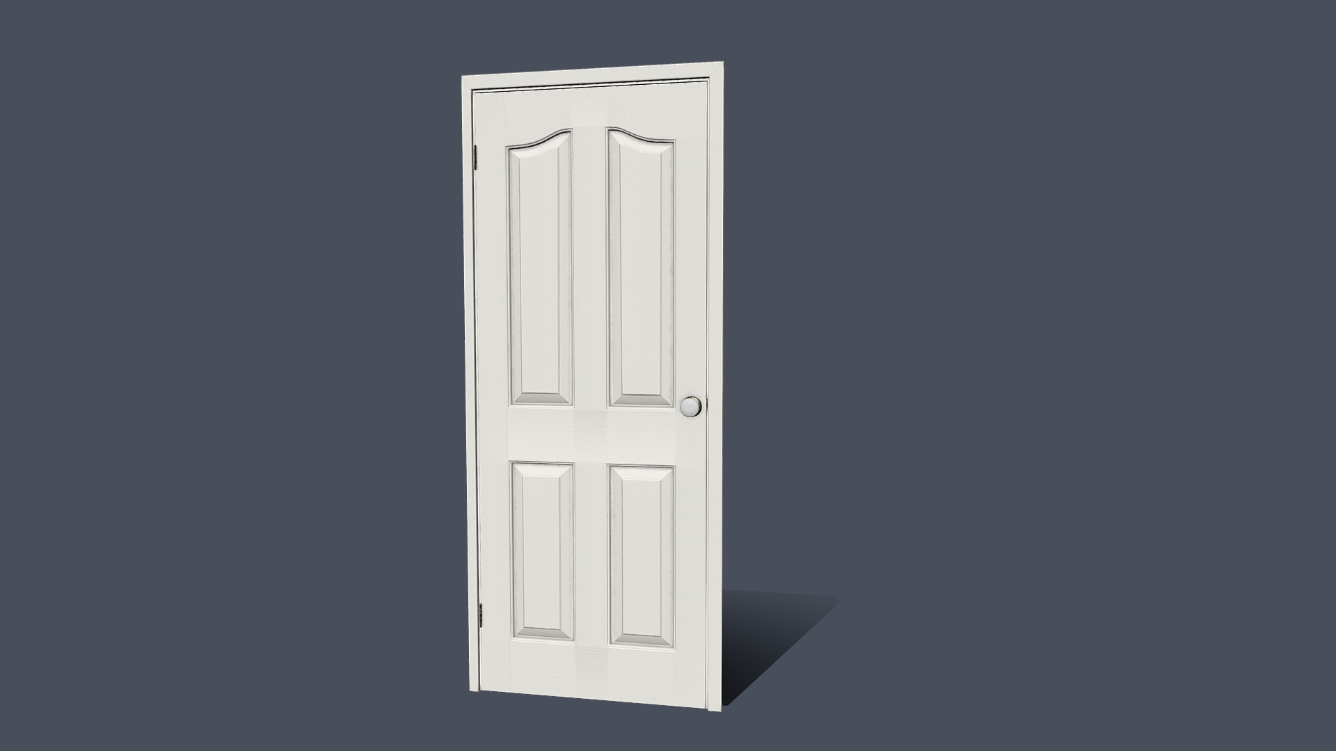 3D model Door 001 - This is a 3D model of the Door 001. The 3D model is about a white door with a black background.