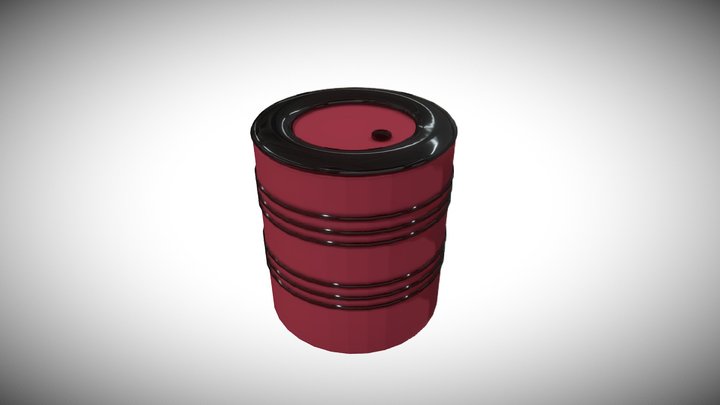 Industrial Metal Barrel 3D Model