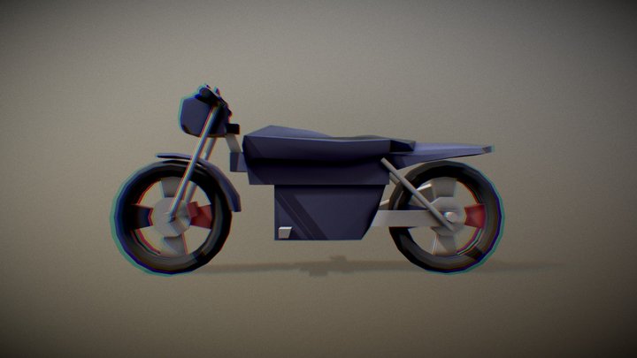 Low poly motorcycle – Free 3D Model STL