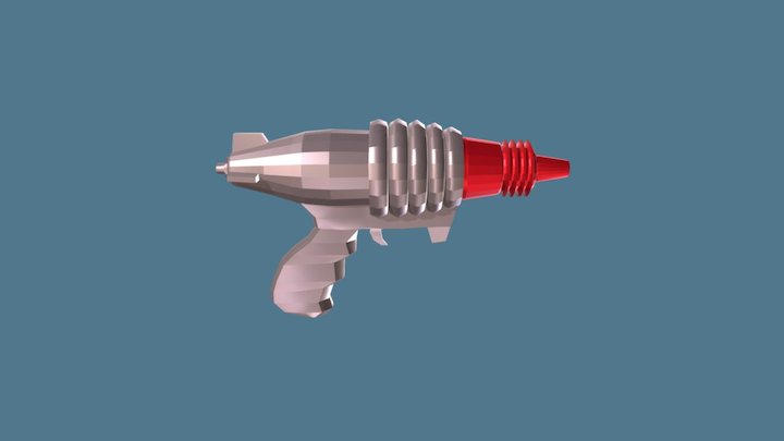 Ray Gun Low Poly 3D Model