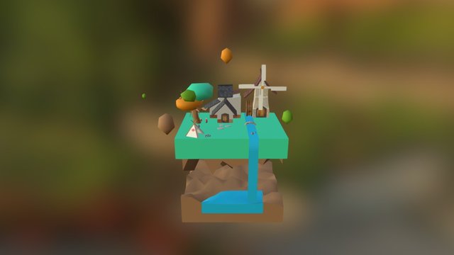 1025448059-蕭詩蓓-塊狀島 3D Model