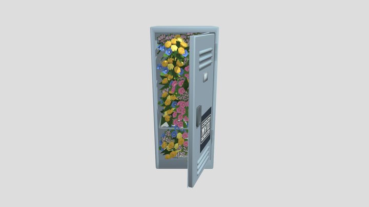 ACNH Locker with Flowers 3D Model