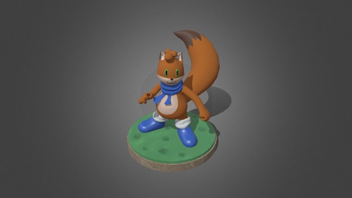Scarf Fox 3D Model