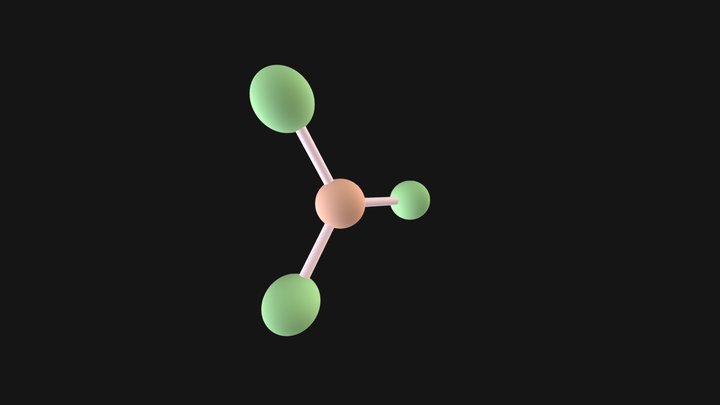 Boron Trifluoride 3D Model