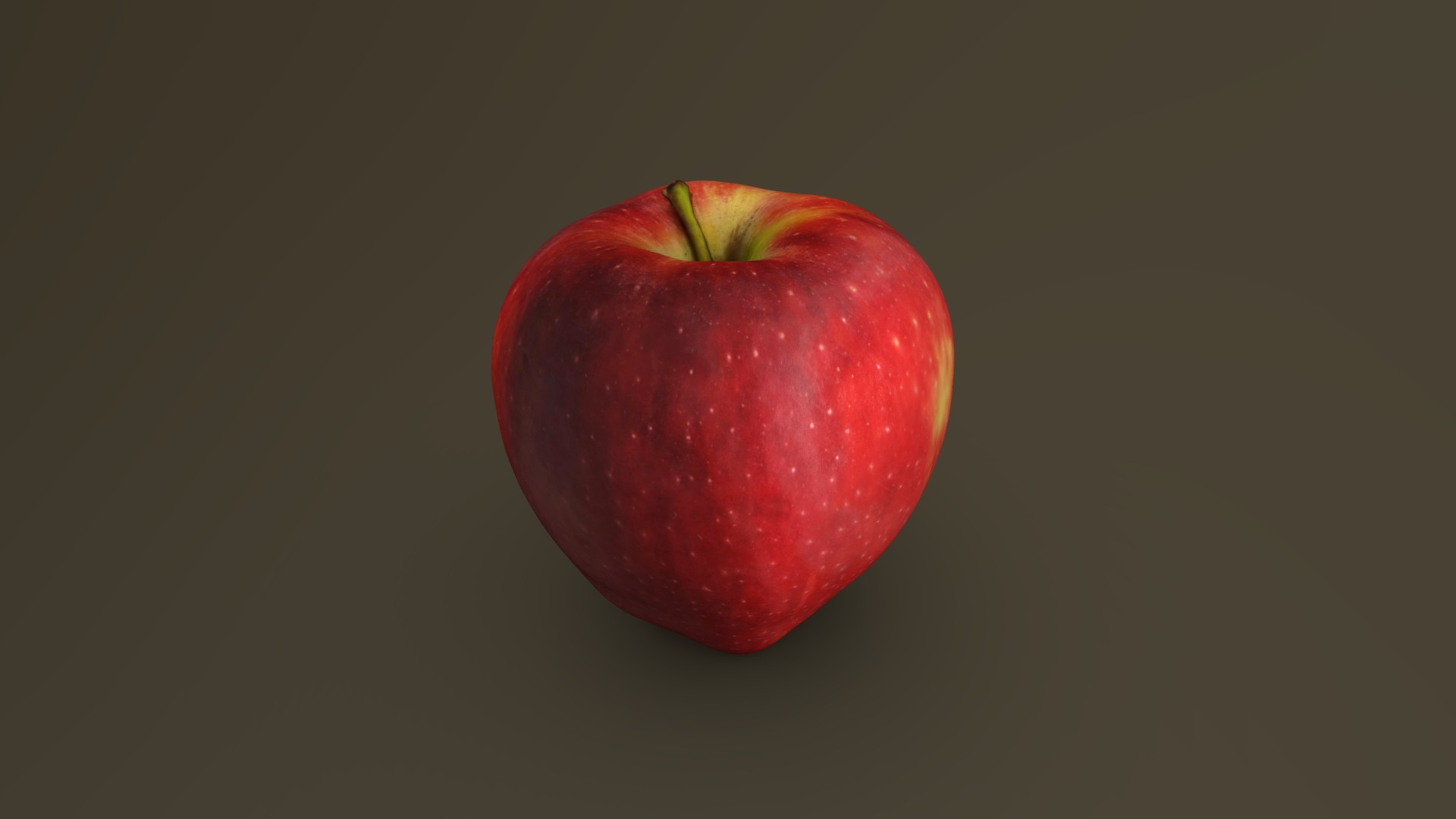 3D model Red Delicious Apple 01 - This is a 3D model of the Red Delicious Apple 01. The 3D model is about a red apple with a stem.