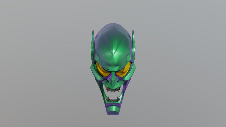Green Goblin mask helmet 3D Model