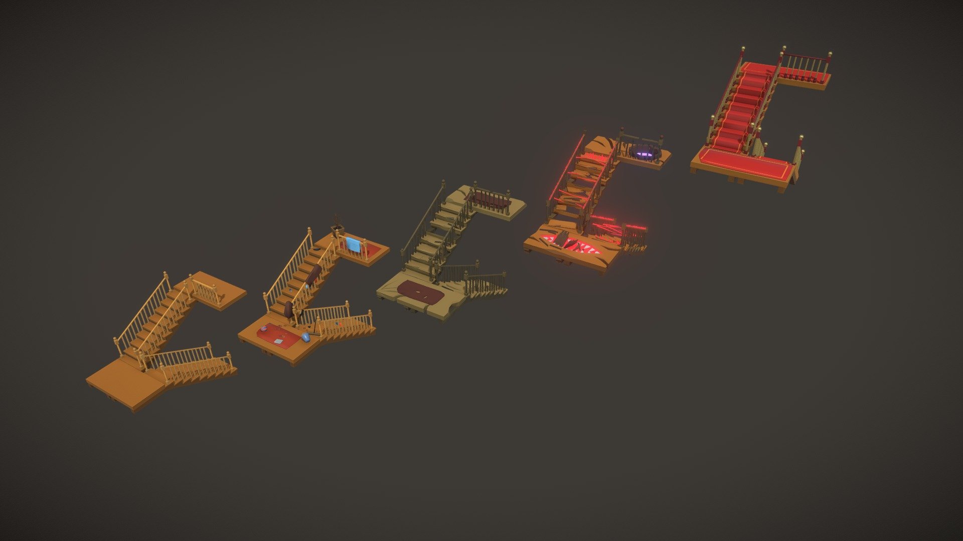 Stairs pack — Sketchfab embed 3D viewer