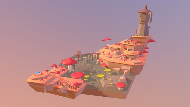 Level Design / Mushroom Quest 3D Model