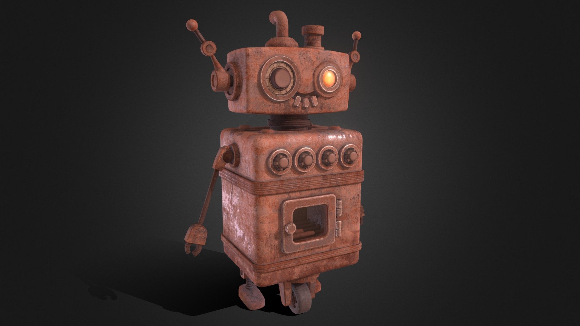 Stylized Cartoony Robot Oven - 3D model by Art-Teeves [4fc98b2] - Sketchfab