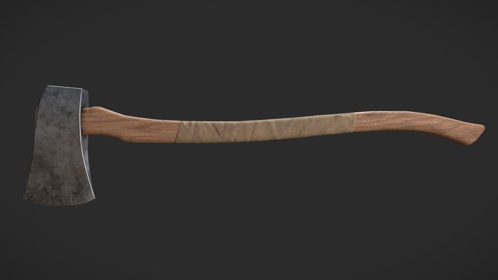 Wooden Axe | Melee Weapon 3D Model
