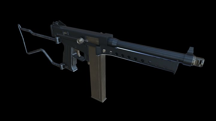 Stinger .250 DP Submachinegun 3D Model