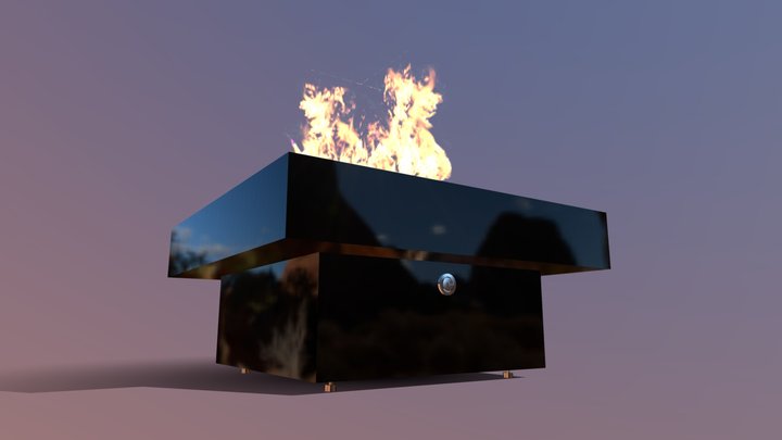 Modofire Square Fire Table - 36x36x16 3D Model