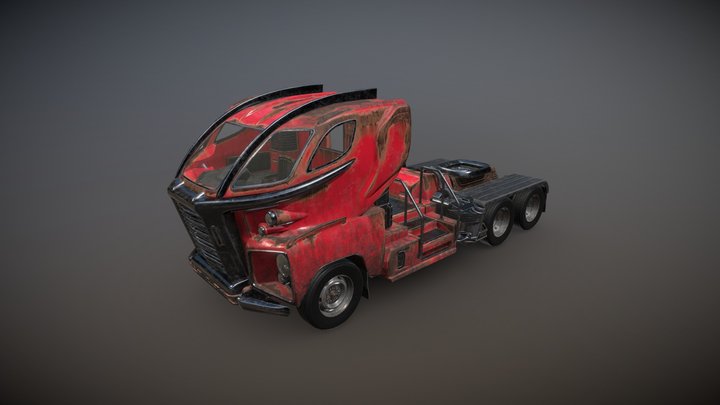 Atom Punk Truck, rusted 3D Model
