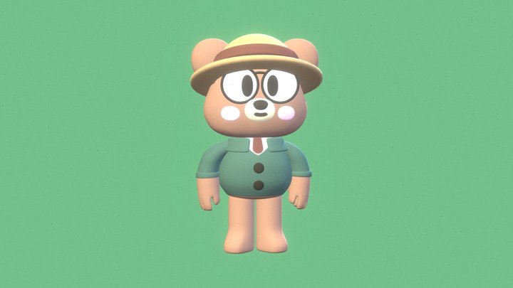 Hubert the Bear 3D Model