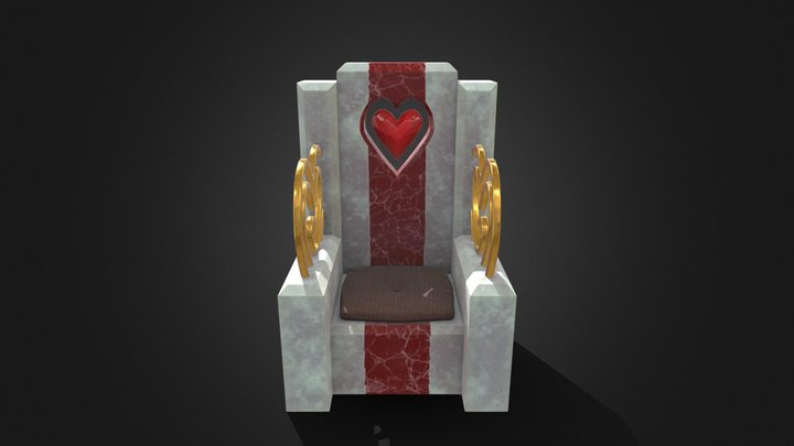 Heart Royal Throne 3D Model