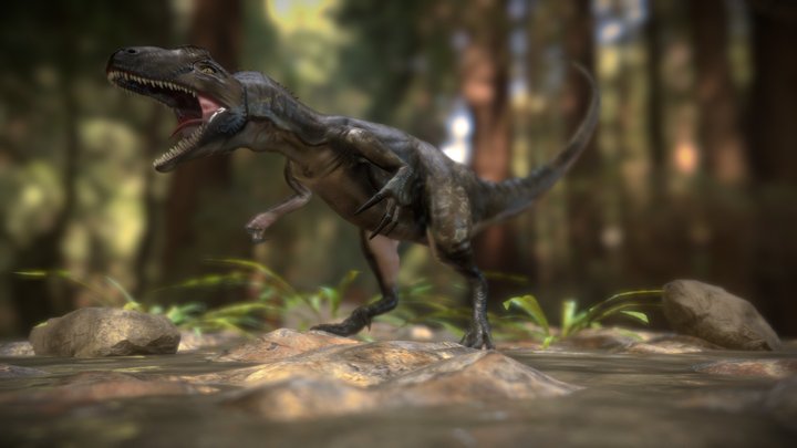 Alossaurus Scene Blender 3D Model