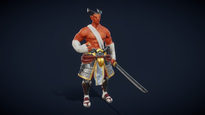 Crimson Ronin Fanart 3D Model