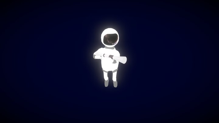 Astronaut Hyper Casual - Low Poly 3D Model