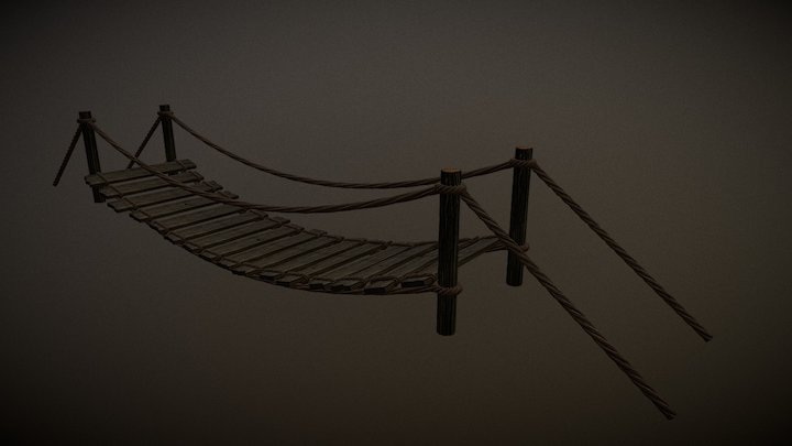 Wooden Bridge 3D Model