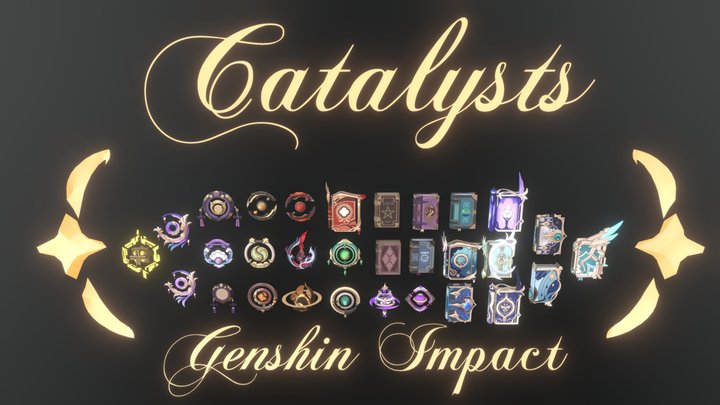 Genshin Impact Catalysts – Modèle 3D gratuit STL