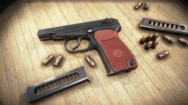 makarov pistol 3D Model