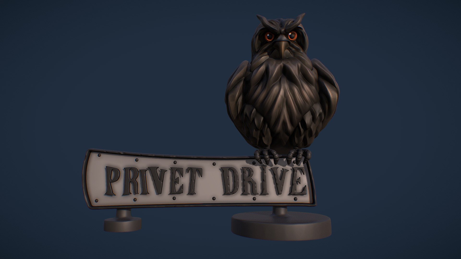 Privet drive sign 3D print model