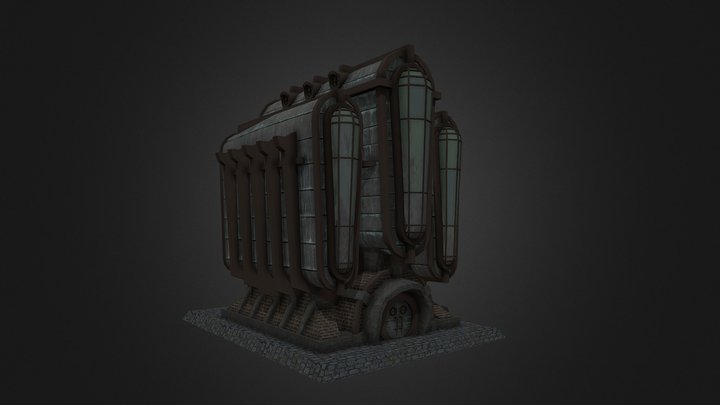 Steampunk Cathedral 3D Model