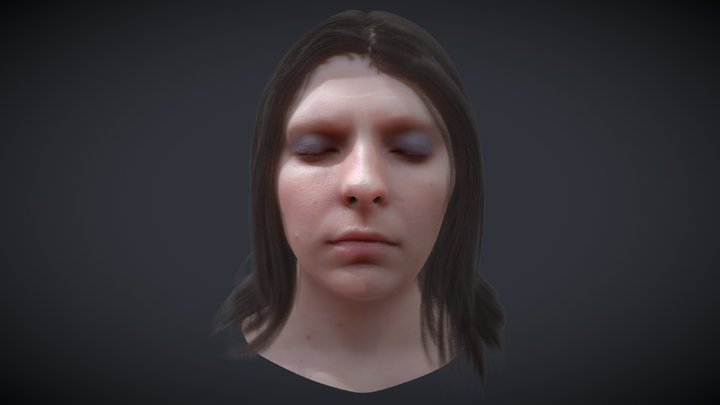 Realistic Female Head 3D Model