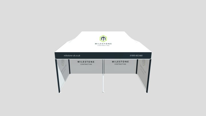 3x6 Marquee - Milestone Contractors 3D Model