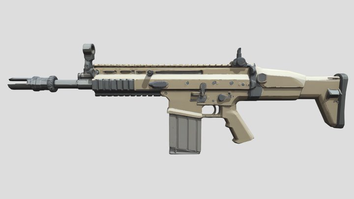 Black OPS 2_SCAR-H – Free 3D Model STL
