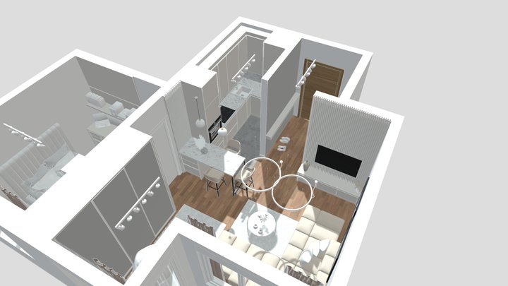 Modern small designer house 3D Model