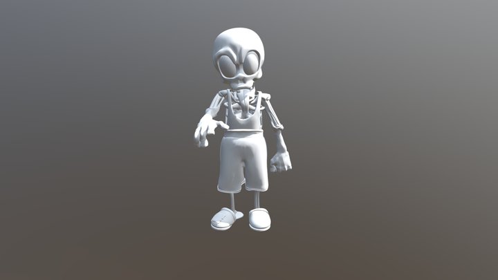 Skeleton01 Posed Low 3D Model