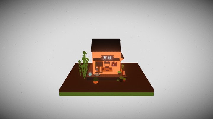 Japanese coffe shop 3D Model