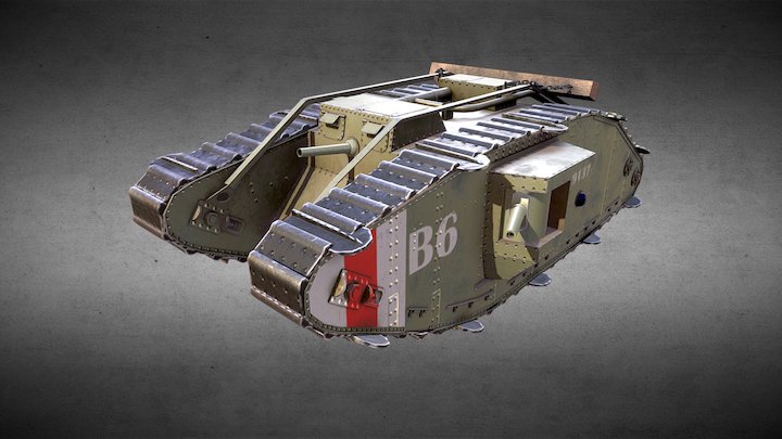 World War 1 Mark V Tank 3D Model