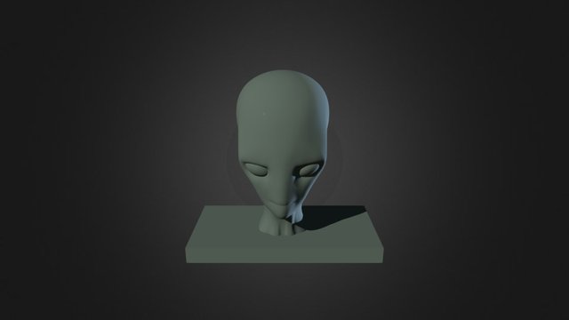 Basic Alien Head 3D Model