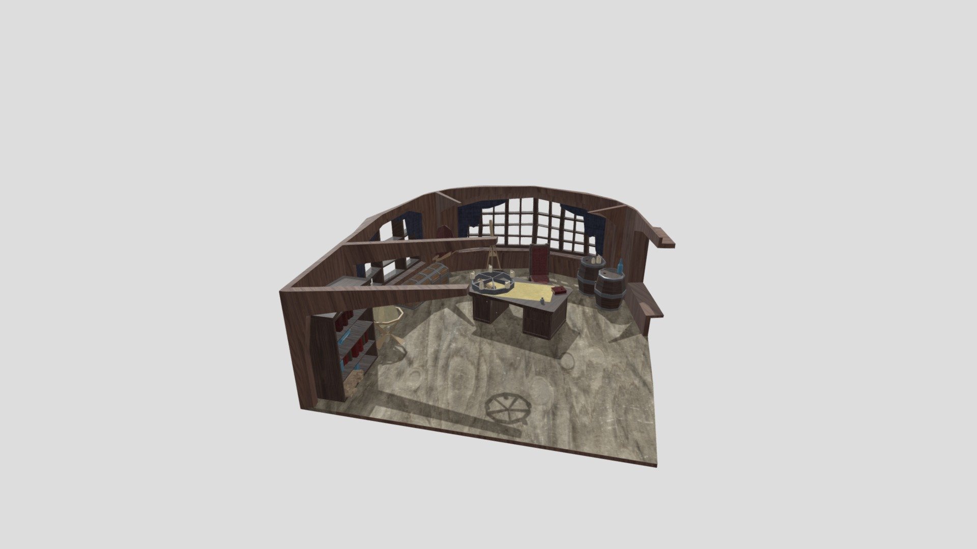 Low poly Pirate Cabin