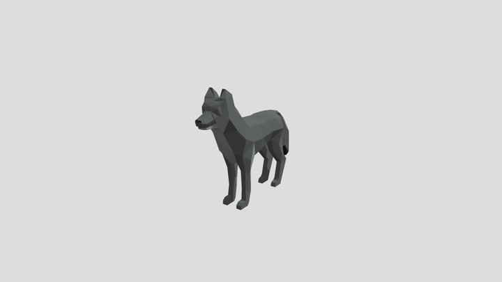 low-poly model of a Wolf from the "Taiga" set 3D Model