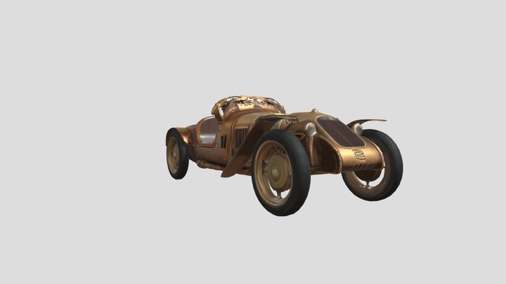 Vintage Steampunk Car Phantom 3D Model