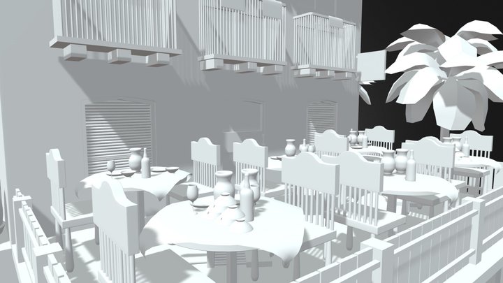 Restorant & Bar 3D Model