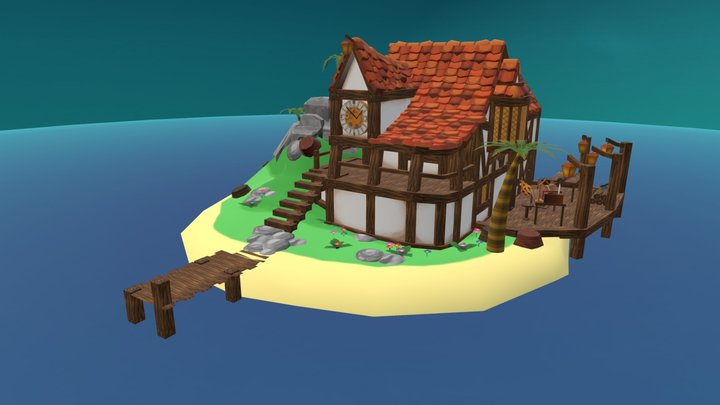 Stylized island 3D Model