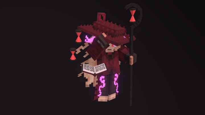 Mulher de Vermelho 3D Model