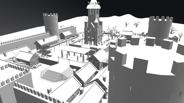 Medieval town 3D Model
